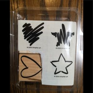 Scribbles rubber stamps